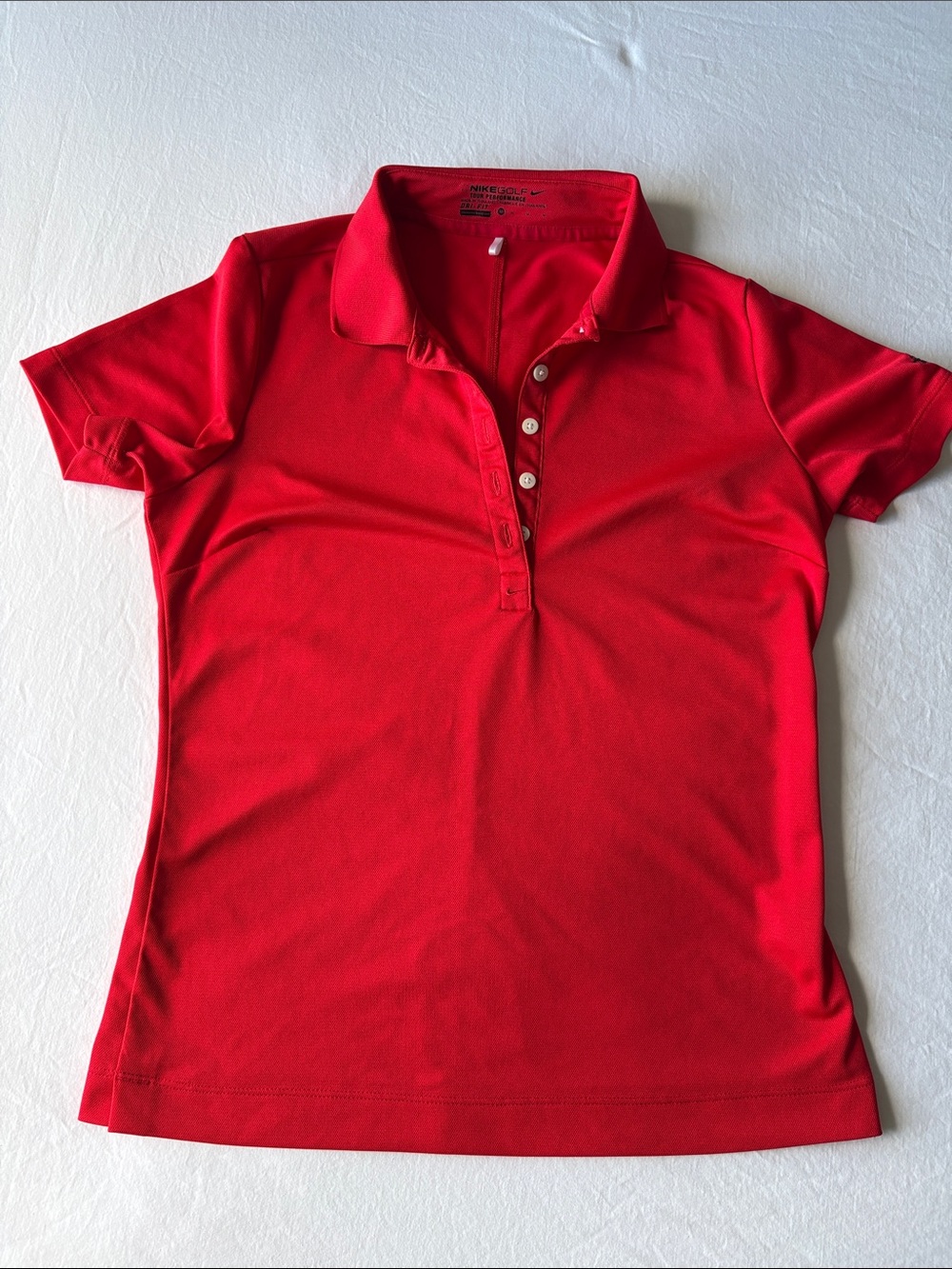 Nike Women’s Red Button-Down Polo Top